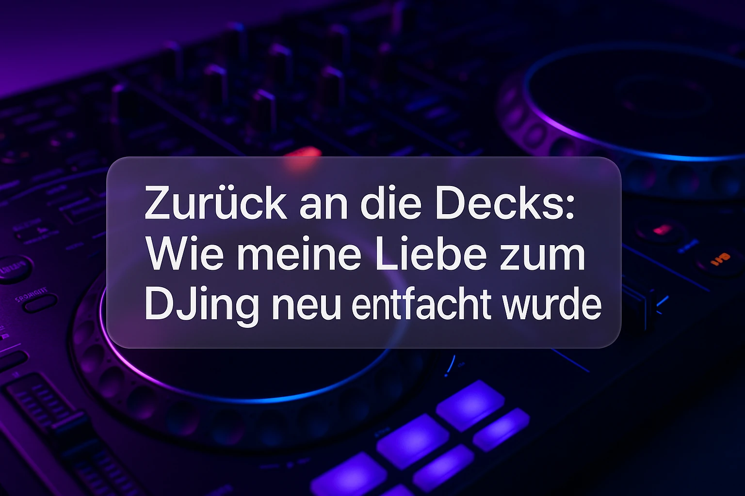 Zurück an die Decks: Wie meine Liebe zum DJing neu entfacht wurde